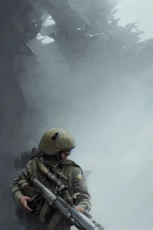 Image similar to a soldier in world war 2, intricate, elegant, volumetric lighting, scenery, digital painting, highly detailed, artstation, sharp focus, illustration, concept art,ruan jia, steve mccurry