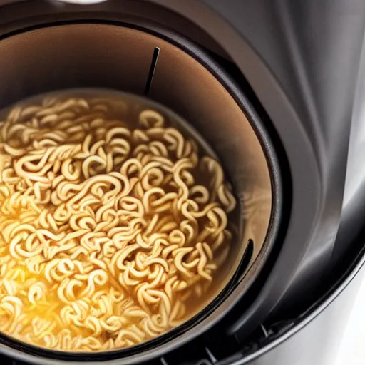 Image similar to Cooking ramen noodle soup in an airfryer, photo