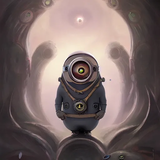 Prompt: Minion with many many many eyes, by Peter Mohrbacher, Angelarium, 4k