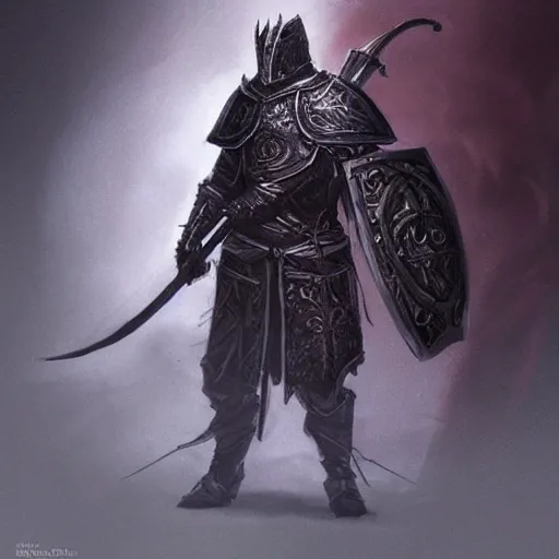 Prompt: concept art of the crucible knight from elden ring