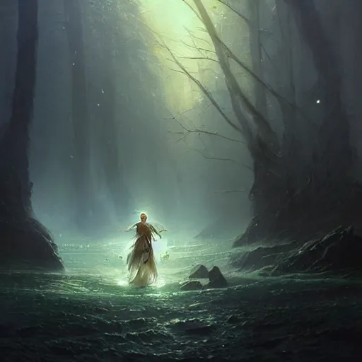 Prompt: ''cinematic shot'' an elf in rivendel with armor of diamonds with leaves falling simetrical 8 k atmosferic realistic made by ivan aivazovsky, peter mohrbacher, greg rutkowski volumetric light effect broad light oil painting painting fantasy art style sci - fi art style realism premium prints available artwork unreal engine