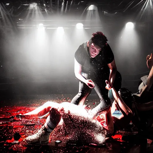 Image similar to studio photography of an idol getting smashed into pieces, dramatic lighting
