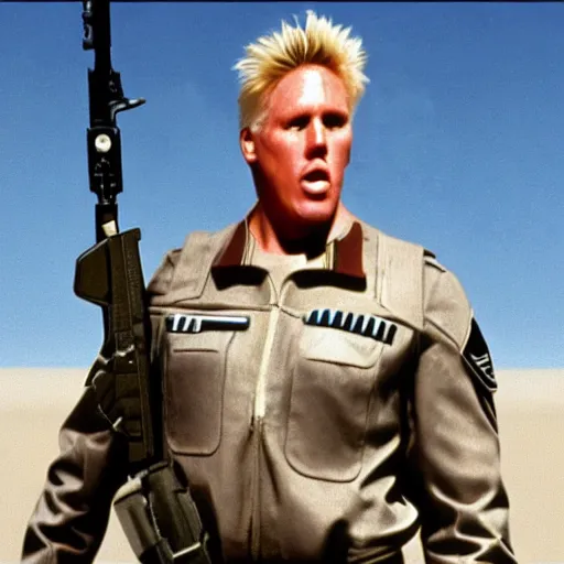 Image similar to gary busey as a soldier in starship troopers ( 1 9 9 7 )