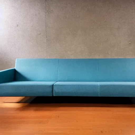 Image similar to photo of sofa designed by Frank Lloyd Wright 4K UHD