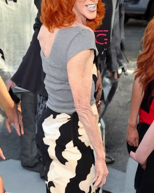 Prompt: Kathy Griffin has a mohawk now and is too cool to talk to you