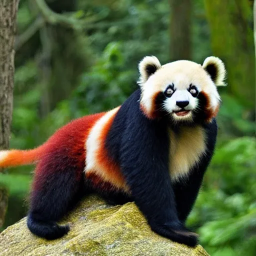 Image similar to kong fu panda with a red panda instead