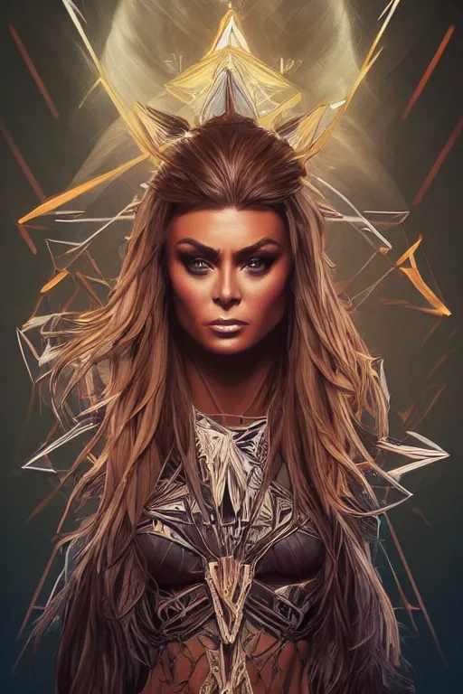 Image similar to symmetry!! portrait of carmen electra in the style of horizon zero dawn, machine face, intricate, elegant, highly detailed, digital painting, artstation, concept art, smooth, sharp focus, illustration, art by artgerm and greg rutkowski and alphonse mucha, 8 k