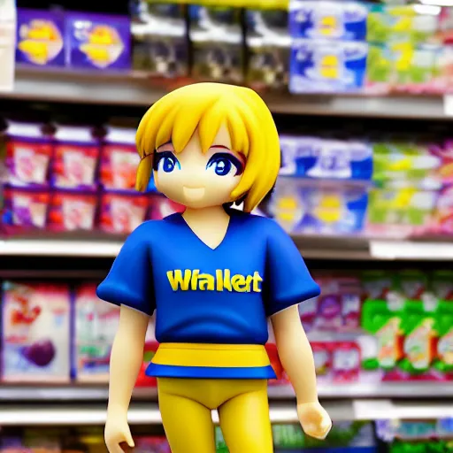 Prompt: figurine of walmart, personification, embodiment of, symbolize, official store photo, commercial photo, featured on amiami, surrealism, 8 k, 8 5 mm, beautiful composition