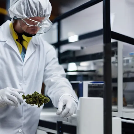 Image similar to Cannabis extraction in a white coat laboratory