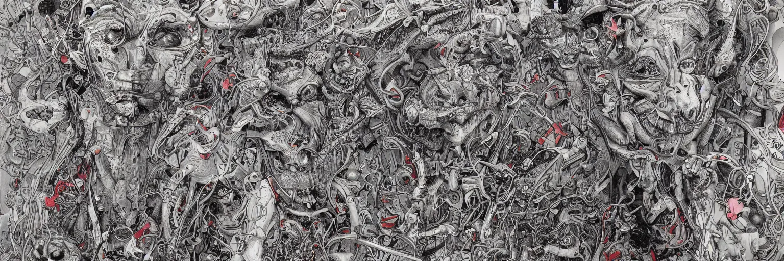 Prompt: a highly detailed beautiful portrait of alien invasion by james jean