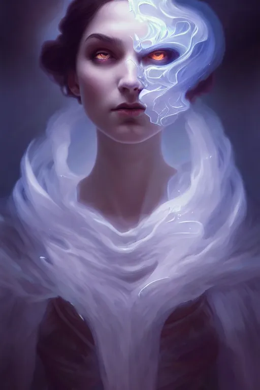 Image similar to photography alexey gurylev, ghostly ghost, mysterious, deep focus, d & d, fantasy, complex, elegant, highly detailed, digital painting, artstation, concept art, matte, clear focus, illustration, hearthstone, artgerm art, greg rutkovsky and alphonse mucha