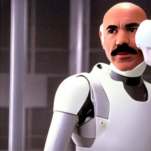 Prompt: Still of Steve Harvey in the Movie ''THX 1138'' (1971)