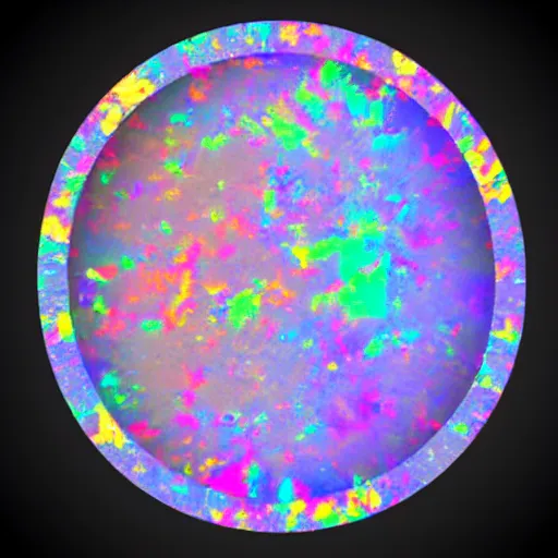 Image similar to opal with a computer chip in the centre, realistic, detailed, high definition