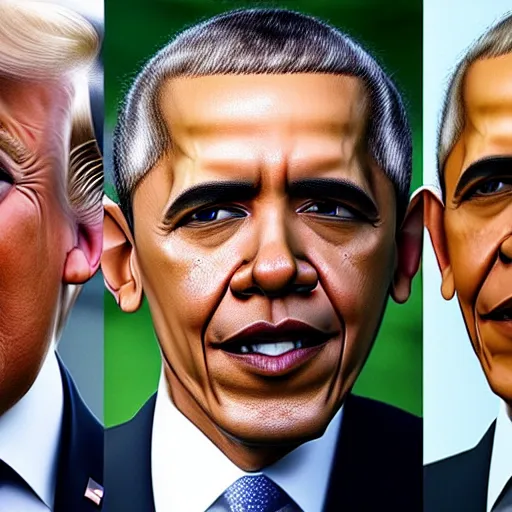 Prompt: combination of the faces of trump and obama