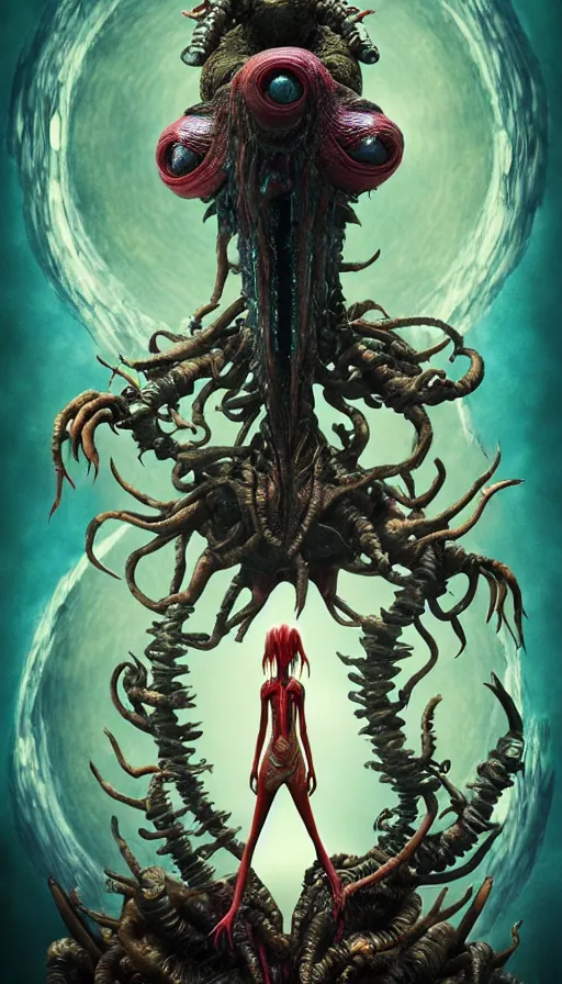 Image similar to exquisite imaginative imposing weird creature movie poster art humanoid anime movie art by : : james jean, imagine fx, weta studio