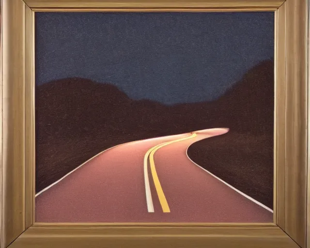 Image similar to the long and winding road at night by john christopher pratt,