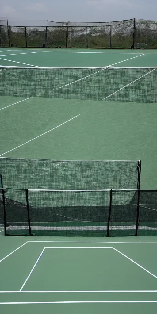 Image similar to Tennis court on the island of floating air, by Miyazaki Hayao