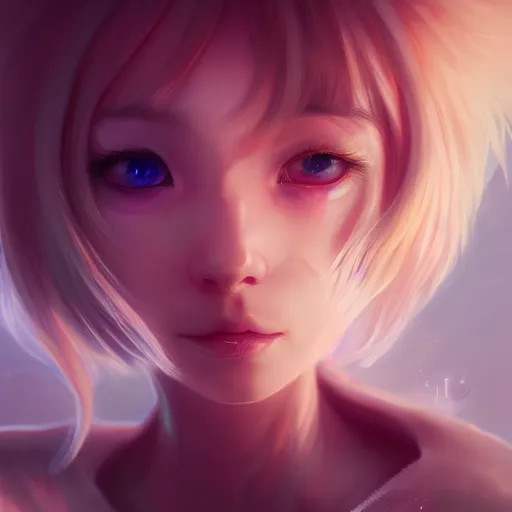 Image similar to A portrait of UwU Neko Girl, huggy wuggy from poppy playtime video game, fullbody, ultra high detailed, glowing lights, oil painting, Greg Rutkowski, Charlie Bowater, Beeple, unreal 5, DAZ, hyperrealistic, octane render, RPG portrait, dynamic lighting, fantasy art, beautiful face