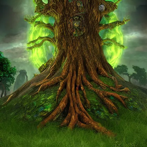 Image similar to ancient tree protector warcraft 3 digital art