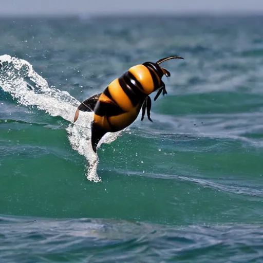 Image similar to action photo of bee as shark, from nature journal, 1 / 1 0 0 0 sec shutter, action photo