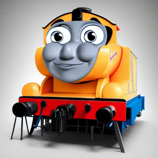 Image similar to x - ray of thomas the tank engine, with human skeleton inside, ultrarealistic, 8 k