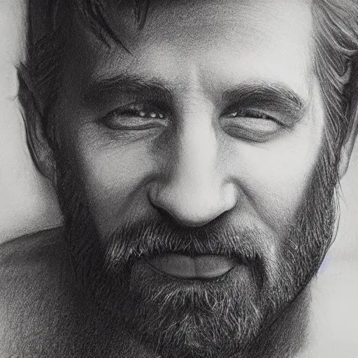 Prompt: a charcoal drawing of God hyperrealistic and 4K photo