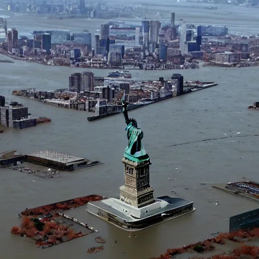 Image similar to statue of liberty flooding