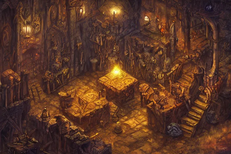 Image similar to Planescape Torment, inside the smoldering corpse bar, clean oil painting by thomas rocha