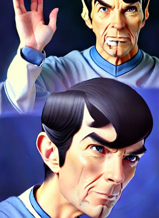 Image similar to cute doctor spock, natural lighting, path traced, highly detailed, high quality, digital painting, by don bluth and ross tran and studio ghibli and alphonse mucha, artgerm