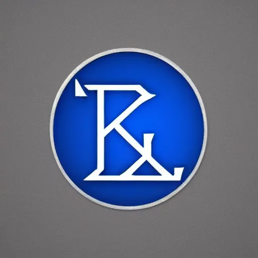 Prompt: Logo kd angular letters. Blue and white, Artstation gaming