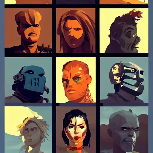 Image similar to face icon stylized minimalist mad max beyond thunderdome, loftis, cory behance hd by jesper ejsing, by rhads, makoto shinkai and lois van baarle, ilya kuvshinov, rossdraws global illumination