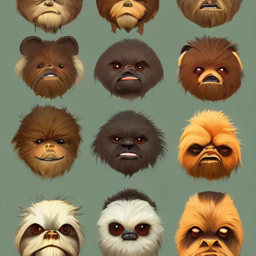 Image similar to face icon stylized minimalist ewoks, loftis, cory behance hd by jesper ejsing, by rhads, makoto shinkai and lois van baarle, ilya kuvshinov, rossdraws global illumination