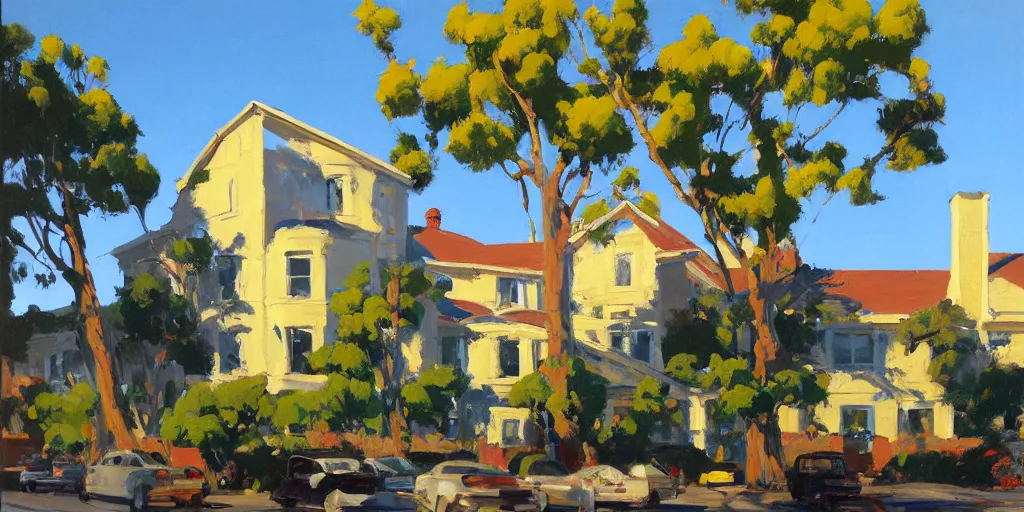 Prompt: manoir san Francisco ben aronson 1950