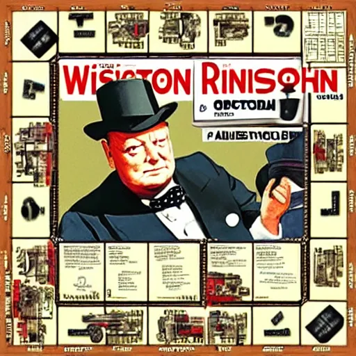 Image similar to winston churchill on the operation board game