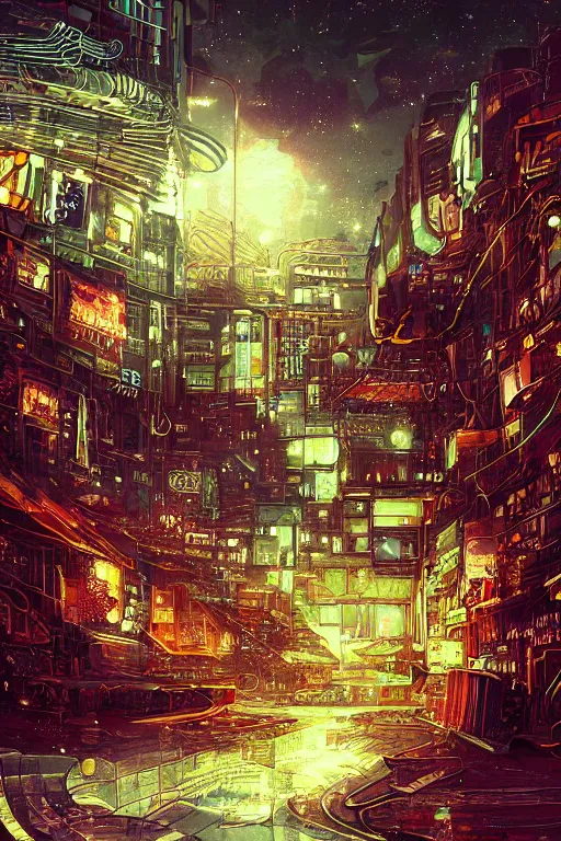 Image similar to digital painting, trending on pixiv, cyberworld, 2 0 0 0 s, retro, intricate scenery, y 2 k, unknown