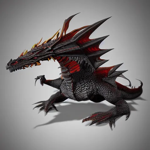 Image similar to “fire breathing dragon made from clay, detailed, unreal engine”