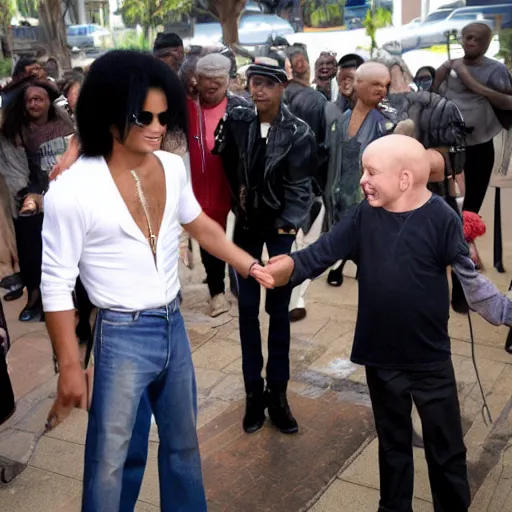 Image similar to Jacksons 5 Michael Jackson Meeting Older michael jackson,8k,