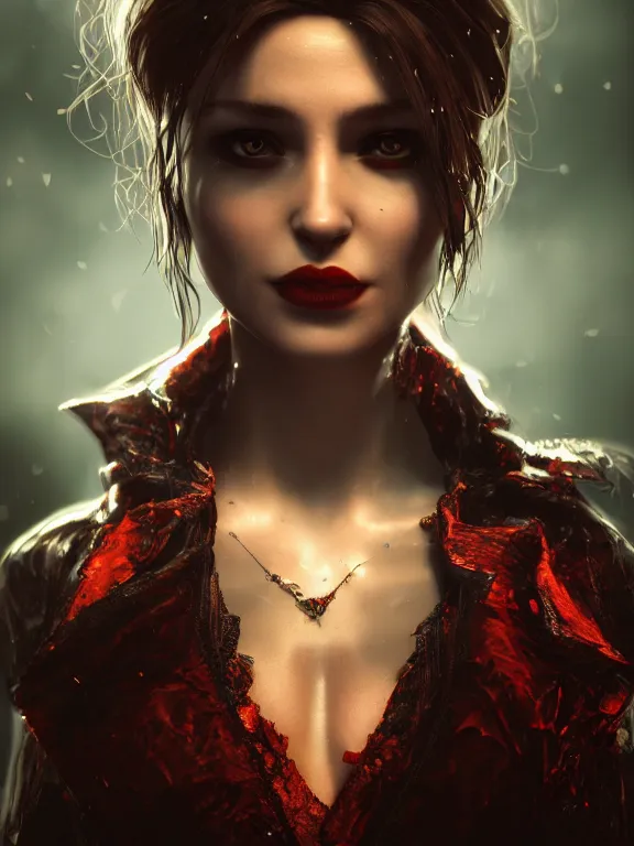 Prompt: portrait art of vampire 8k ultra realistic , lens flare, atmosphere, glow, detailed,intricate, full of colour, cinematic lighting, trending on artstation, 4k, hyperrealistic, focused, extreme details,unreal engine 5, cinematic, masterpiece