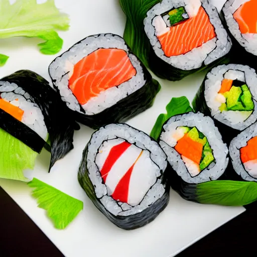 Image similar to Sushi closeup, detailed, 4k, photorealistic, professional photo, high details