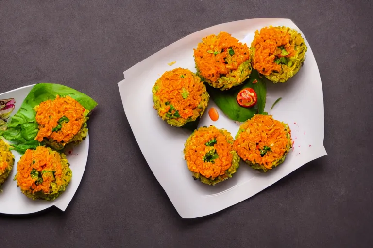 Image similar to vadapav sushi, commercial food photography