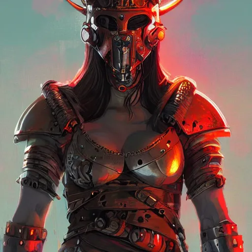 Image similar to cyberpunk viking helmet mask warrior goddess robot ninja fantasy, art gta 5 cover, official fanart behance hd artstation by jesper ejsing, by rhads, makoto shinkai and lois van baarle, ilya kuvshinov, ossdraws