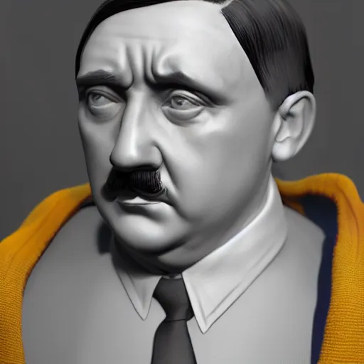 Image similar to adolf hitler as yoohoo toy, realistic, octane render, trending on artstation, grteg rutkowski