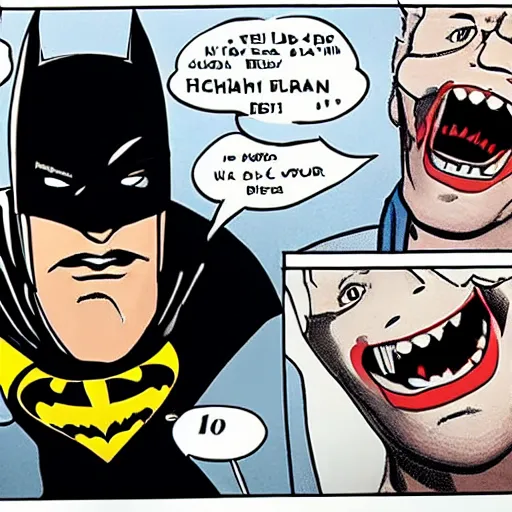 Prompt: batman as a dentist