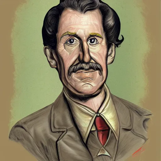 Image similar to portrait of dr. livesey from the soviet cartoon treasure island, highly detailed, centered, digital painting