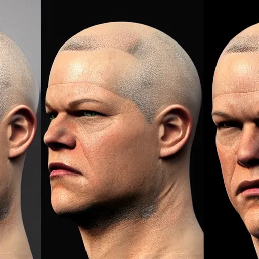 Prompt: hyperrealistic mixed media image of Matt Damon bald with scalp shaped !!foreskin!!, stunning 3d render inspired art by István Sándorfi and Greg Rutkowski, perfect facial symmetry, realistic, highly detailed attributes and atmosphere, dim volumetric cinematic lighting, 8k octane extremely hyper-detailed render, post-processing, masterpiece,