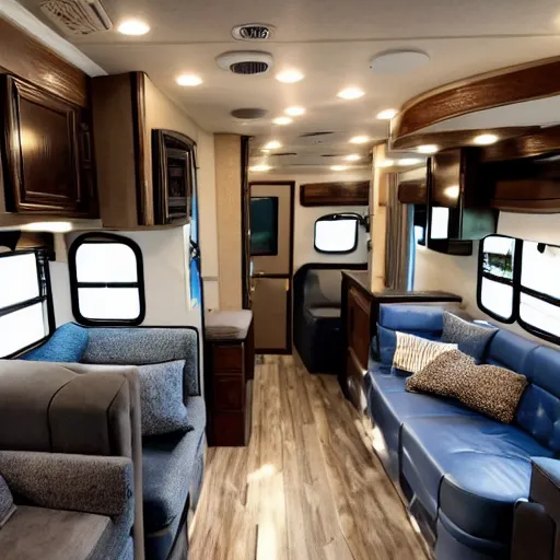 Image similar to a view of the interior of an expensive rv