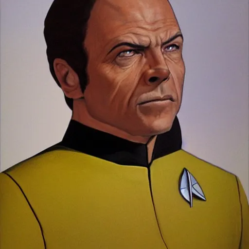 Image similar to dax from star trek : deep space nine. realistic concept art painting,