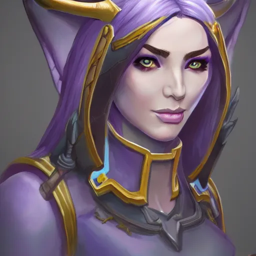 Image similar to Draenei hunter, world of warcraft, character concept, very detailed, trending on artstation, portrait