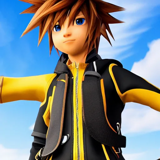 Prompt: sora, from kingdom hearts, as a character in apex legends, source engine, high resolution