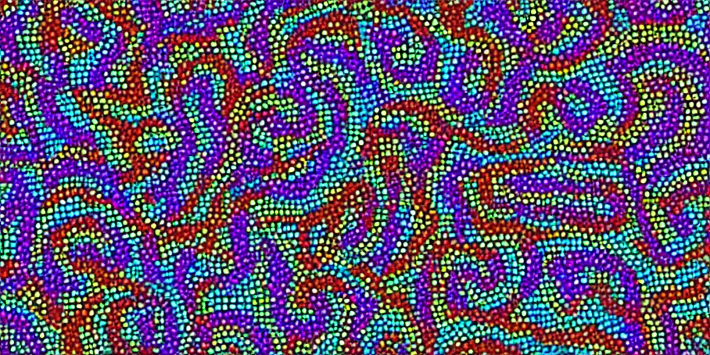 Prompt: 1000 spinning dots, multiple colors and movement in the style of max power, flat color